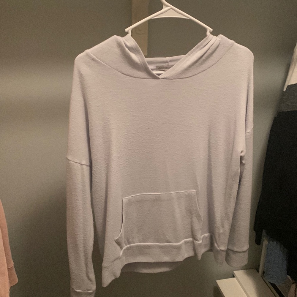 Blue/grey pull over hoodie